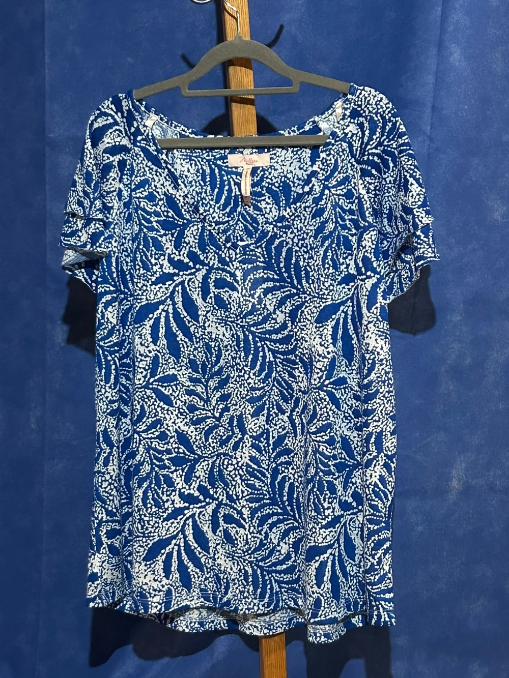 Blue Printed Short Sleeve Women’s Top by Liz Claiborne